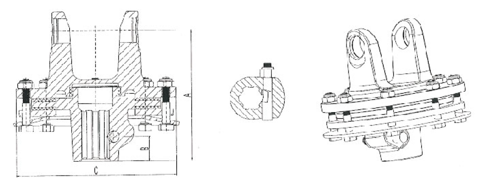 Vietnam  PTO Shaft Parts ED.P Series Taper Pin Clutch for Agricultural Machines With Customer Choice Friction Disc Tariff-free