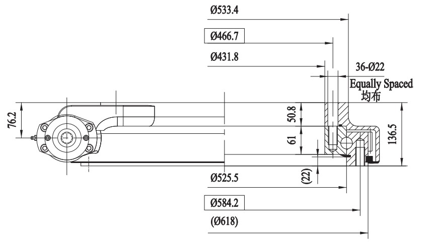 New Arrival FGE21 Slewing Drive Speed Reducer Latest Design for Truck Mixer Planetary Gearing Arrangement for Machinery Industry