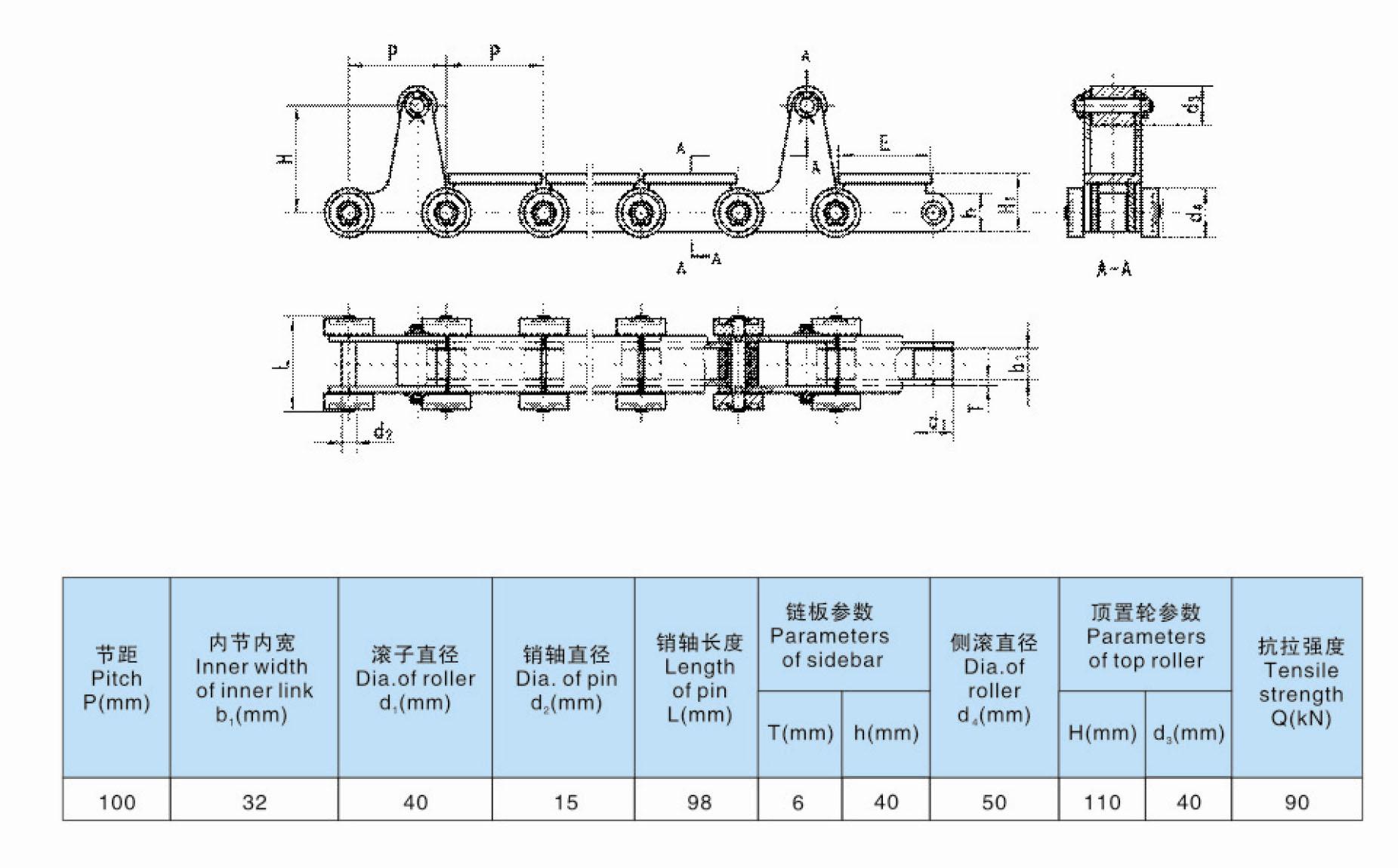 Vietnam-Made Tariff-Free Metallurgy and Steel Industry Conveyor Chain for Puncher High Quality Transmission Chains