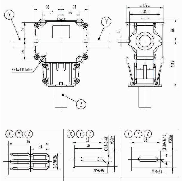 Agricultural EP281 Series 25HP Gearbox for Rotary Mower Circular Saw Packing Machine Shredder Tariff-free
