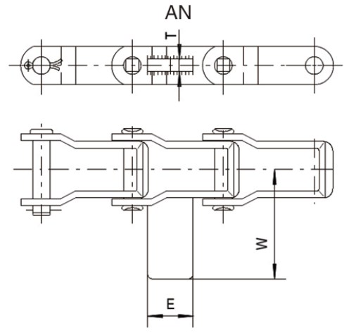 Tariff-free Agricultural 662 667H 667X Steel Pintle Chains and Sprocket With an Attachment for Feeder Mixer Made in Vietnam