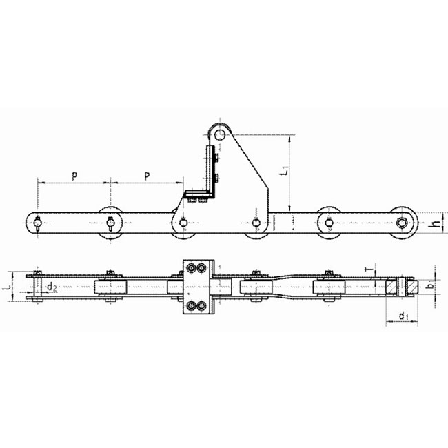 Tariff-free Metallurgy Industry TS250 Lifing Sprockets and Lift Chain of Steel Lngot Made in Vietnam