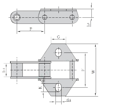 Tariff-free Agriculture Chain CA557F2 Steel Conveyor Chains With F2 Attachments Made in Vietnam