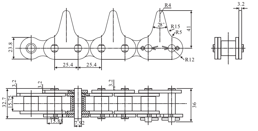 Tariff-free Customized Stainless Sharp Top Conveyor Chain  for Wholesale Made in Vietnam