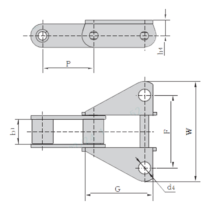 Tariff-free CA557 Chains CA557F1 38.4VBK39M 38.4VBF8 Steel Agricultural Chain With F1 Attachment Made in Vietnam