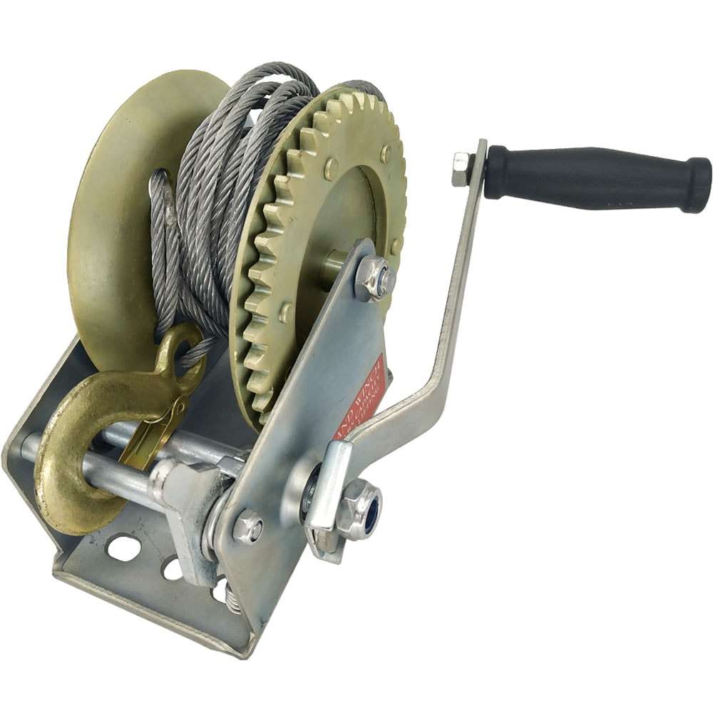 1BJY-HW-09S New Hand Winch for Trailers 2500lbs Capacity Winch with 10m Steel Wire Made in Vietnam