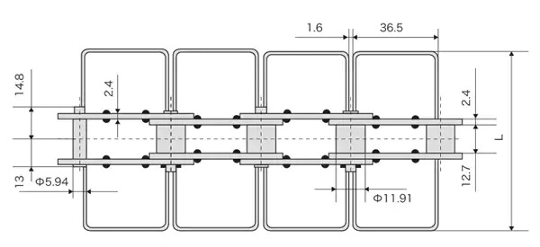 Tariff-free Stainless Steel Plastic Chain and Sprockets Nylon Table Top Plate Conveyor Chains Made in Vietnam