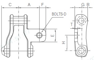 Tariff-free 445 Class Pintle Chain With A1 Attachment Made in Vietnam