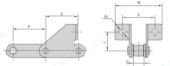 CA550 Agriculture Chain CA550SD CA550SDF4 CA550SDF10 CA550F5SDF1 Steel Conveyor Chains With F6 Attachments Made in Vietnam