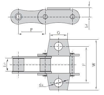 Tariff-free Agriculture Chain A557K27S A557F2K1 Steel Conveyor Chains With Attachments Made in Vietnam