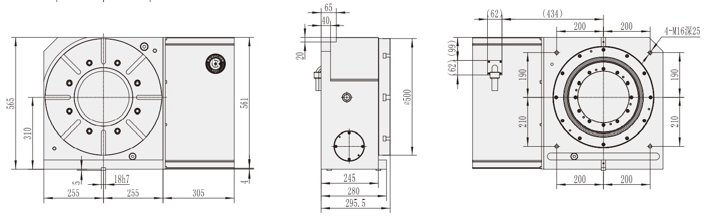 Vietnam Factory WT-500 Machine Machining Center Parts Turntable Rotary Table for CNC Machinery Tariff-free