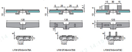 Tariff-free LF 810TAB Series Sideflexing Plastic Flat Top Chains for the Conveyor of Instant Noodles Made in Vietnam