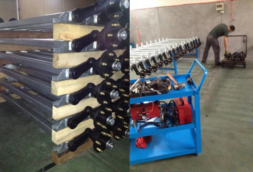 Share Parts Rubber 1.3t Drum Half Torsion Truck Steel Trailer Axle With Disc Brake Wheel Hub Tariff-free