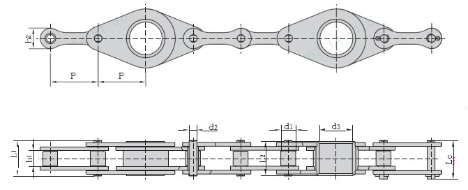 Tariff-free S Type 216BF1 CA650F3 Steel Agricultural Baler Conveyor CA650 Roller Chain for Round Balers Made in Vietnam