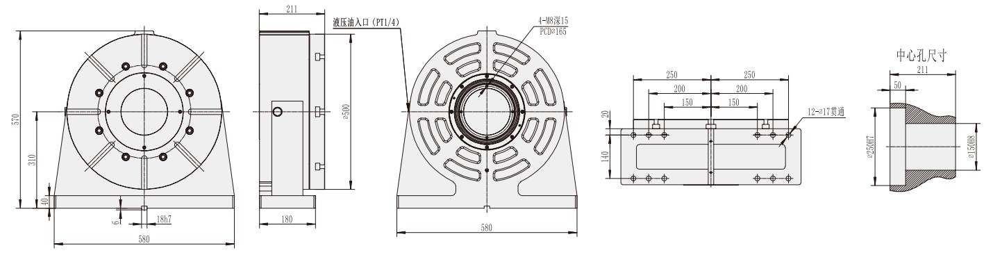 AR-500 Machine Machining Center Parts Turntable Rotary Table for CNC Machinery Made in Vietnam Tariff-free