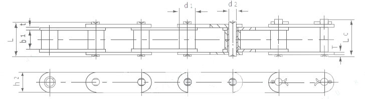 Tariff-free Heavy Duty Engineering 81X 81XH 81XHH 81XHS Cranked Link Transmission Chains Made in Vietnam