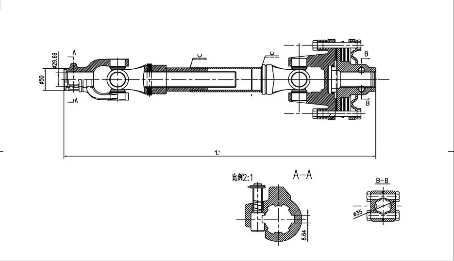 High Quality Agricultural PTO Drive Shafts From Vietnam Flexible Structure with Core Gear Components Tariff-Free