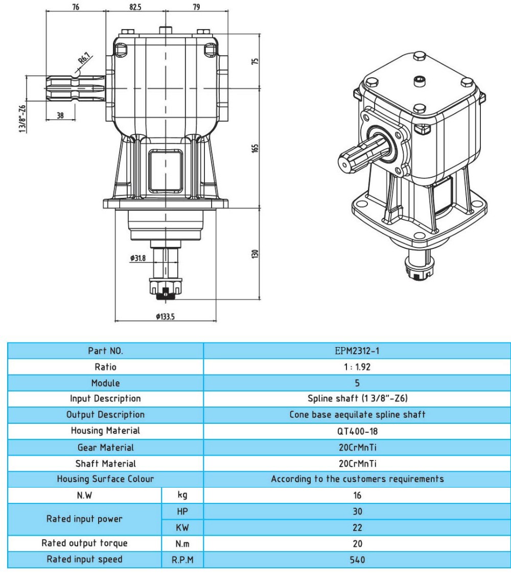 Vietnam-Made Cutter Gearbox for Farm Industrial Use Rotary Mowers Machinery Tariff-Free