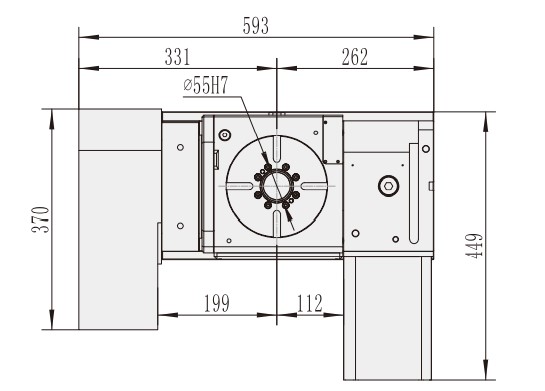 WT-S170 Machine Machining Center Parts Turntable Rotary Table for CNC Machinery Tariff-free Vietnam Factory