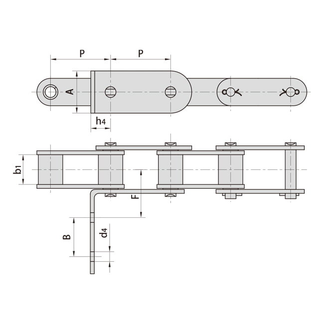 Vietnam-Made 38.4RF2 Agricultural Steel Conveyor Roller Chains Tariff-Free Transmission Chains