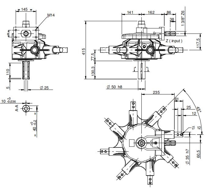 Tariff-Free Side-Delivery Rake Gearbox