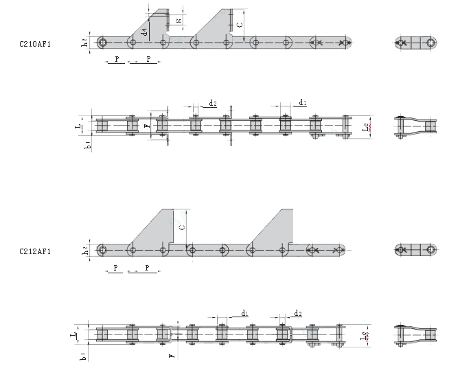 Tariff-free Agricultural Harvester Chain C210AF1 C212AF1 Combine Chains Made in Vietnam