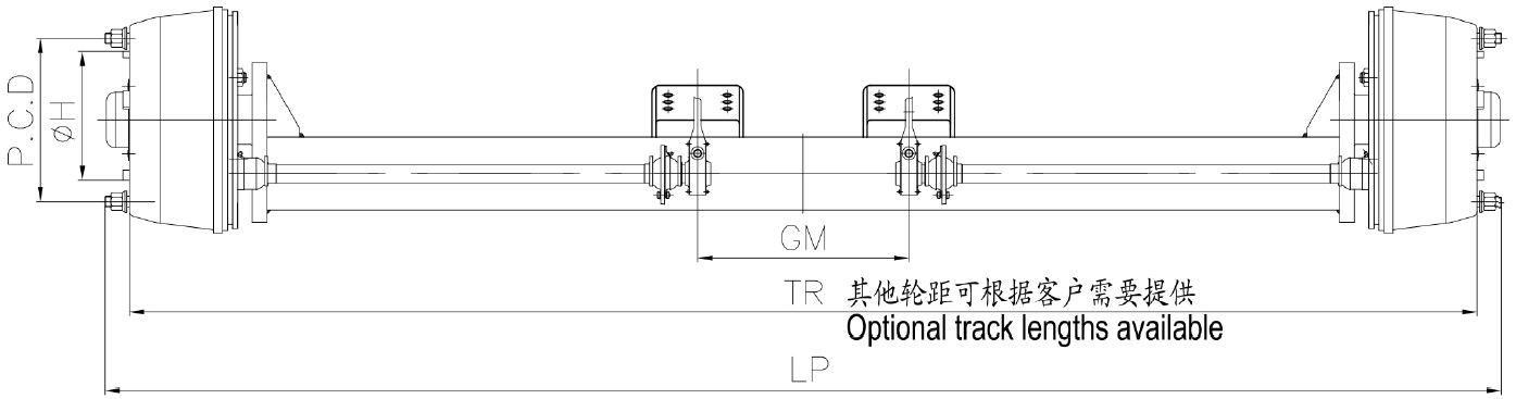 Heavy Duty Series Drop Axle Sale FA8P10 FA8P10A for Semi Trailer Made in Vietnam