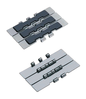 Vietnam-Made SS812/815G SS802/805G SS881G SS881TAB-G Stainless Steel Flat Chains With Rubber Top for Conveyors and Farms
