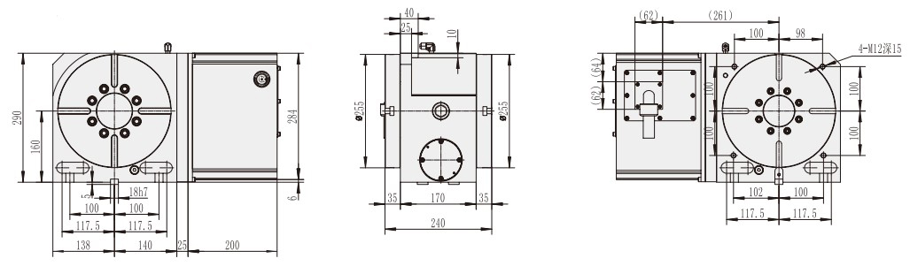 WT-255-2P Machine Machining Center Parts Turntable Rotary Table for CNC Machinery Tariff-free Vietnam Factory