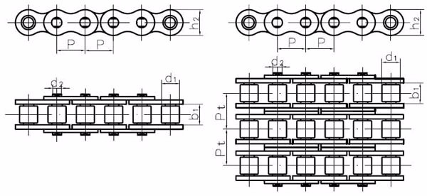 Stainless Steel Timing Double Pitch Conveyor Transmission Attachment Roller Chain Made in Vietnam