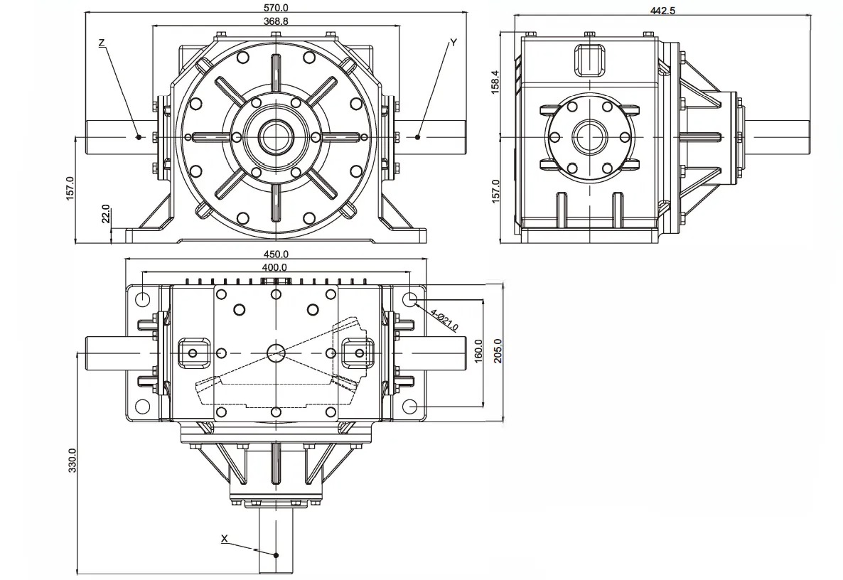 Fully Automatic Gearbox for Agricultural Machine Square Hay Rakes Round Straw Balers Tariff-free
