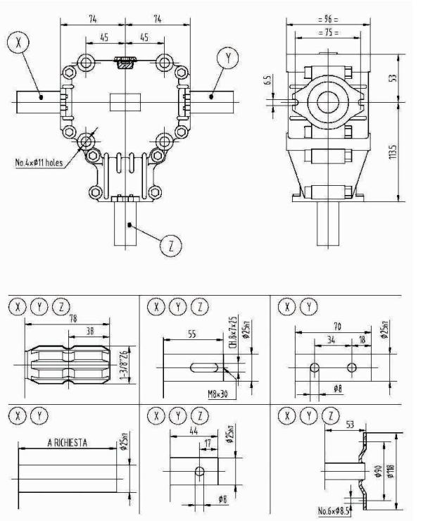 EP010 Series 15HP Agricultural Gearbox for Fertilizer Spreader Circular Saws Packing Machine Bales Tariff-free