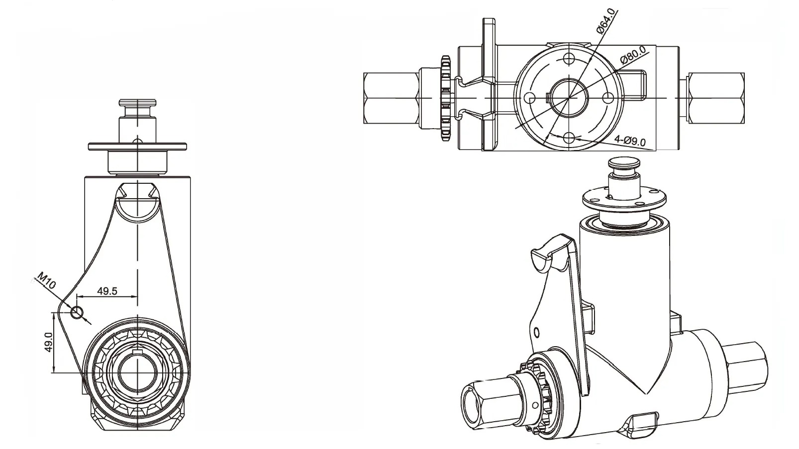 Broadcaster Double Disc Speed Reducer Fertilizer Seeder Gear Drive Gearbox Tariff-free