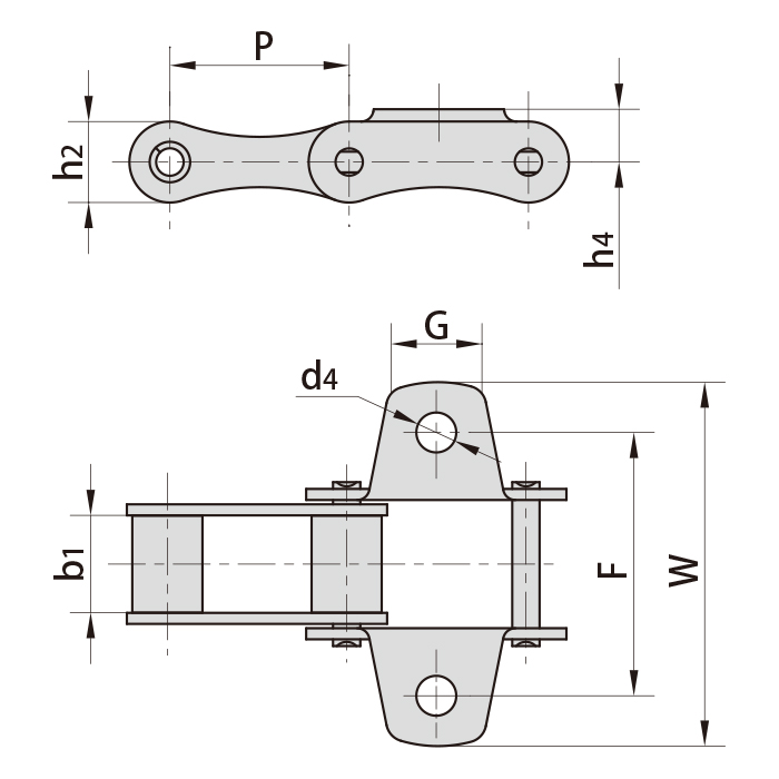 S Type S32K1F2 S52K1F2 S45K1F1 55VK1F1 S55F5 S77K1F1 S55K1F2 Steel Agricultural Conveyor S52 Roller Chain