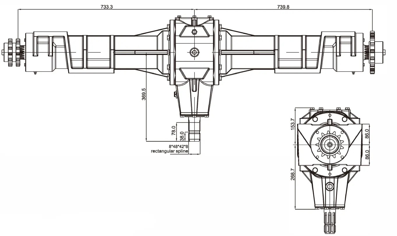 Agricultural Machinery Round Baler Gearbox Speed Reducer Tariff-Free Sale Essential Component for Harvester Gear Drive