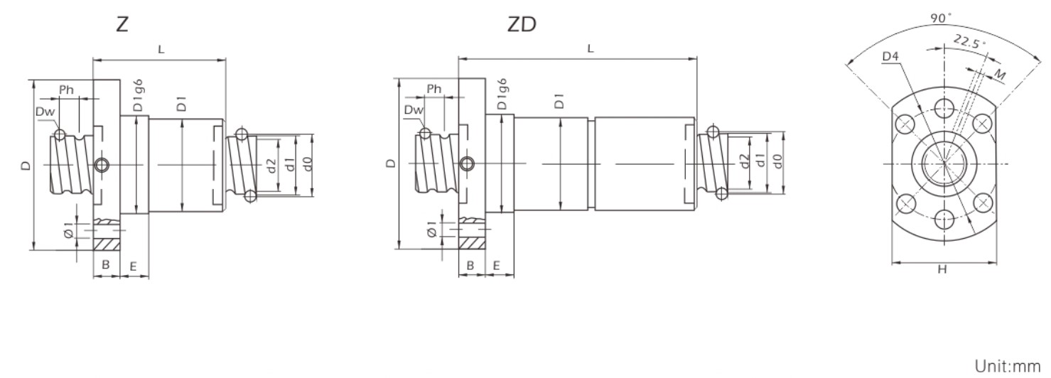 Promotional Various Durable Using Single or Double Nuts Z.ZD Rolled Series Ball Screw Made in Vietnam Tariff-free