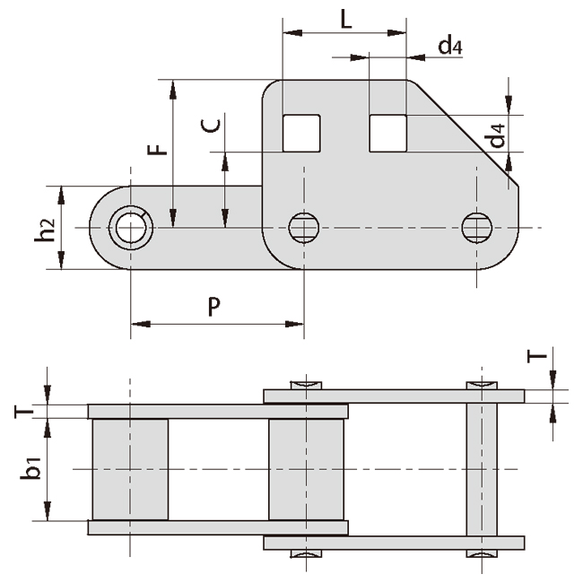 Tariff-free CA620F2 Agricultural Steel Conveyor CA620 Roller Chains With F2 Attachment Made in Vietnam