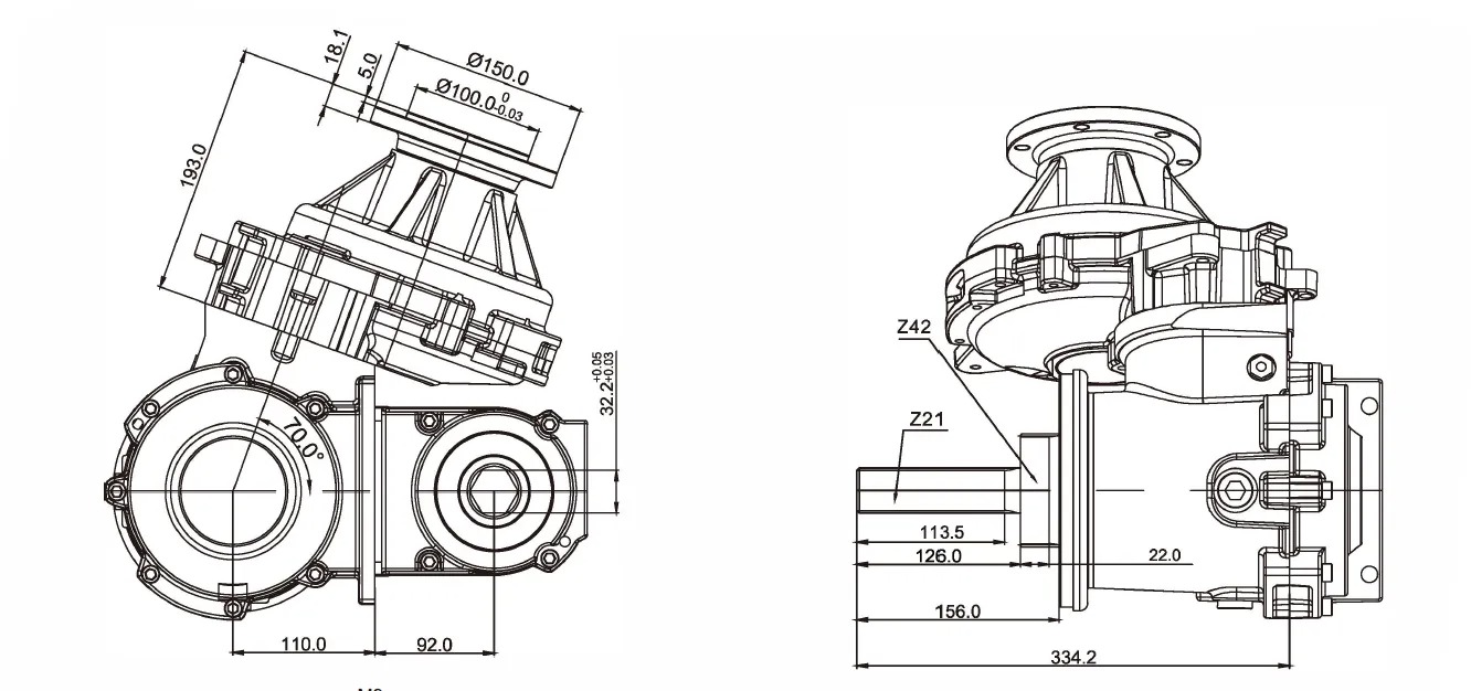 Forage Harvester Speed Reducer Gear Drive Silage Machine Gearbox for German Champion Four Disc (Type 3500) Made in Vietnam