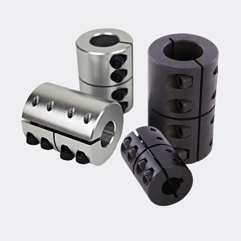 X 5/8" Black Oxide Steel Two-Piece Clamp Style With Keyway Shaft Rigid Coupling Made in Vietnam