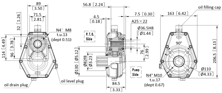 KM6003 Series Gearbox PTO Speed Increaser Tariff-Free Vietnam Factory Aluminium Multiplier Tractor Hydraulic Pump Machinery