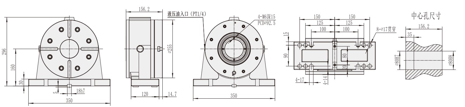 AR-255 Industrial CNC Machining Center Accessories Round Rotary Table for Milling Machine Vietnam-made Tariff-Free