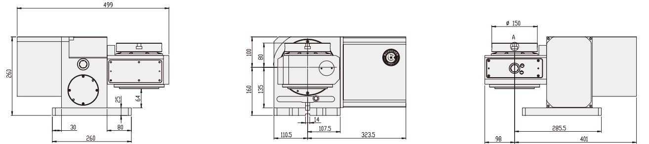 WT-RT150 Machine Machining Center Parts Turntable Rotary Table for CNC Machinery Tariff-free Made in Vietnam