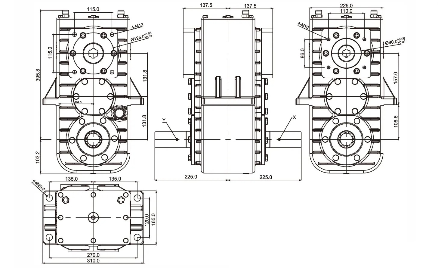 Professional Gearbox for Agricultural Machine Square Hay Rakes Round Straw Balers Tariff-free