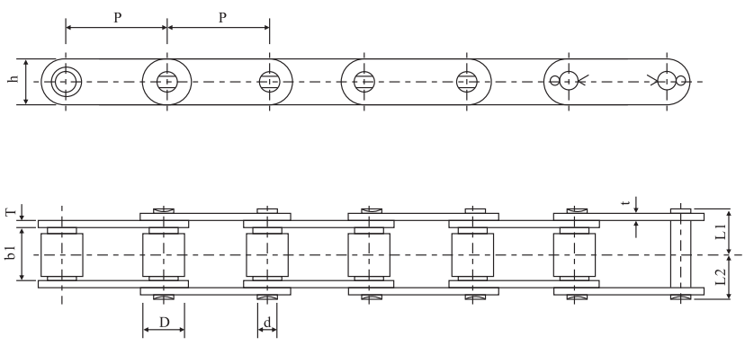 Tariff-free 81XSS Stainless Steel Lumber Conveyor Chain With 66.27mm Pitch Made in Vietnam