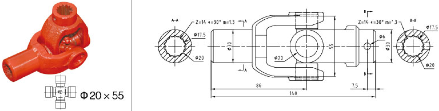 Vietnam  Good Quality Customized Pto Drive Part C5 Single Shaft Coupling for Sale Tariff-free