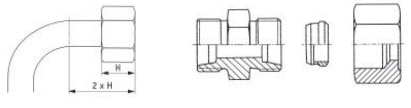 Vietnam Factory Sale Various Cylinder Parts Adjustable Lock Nut Branch Tee-TEE-M Hydraulic Fitting Tariff-free
