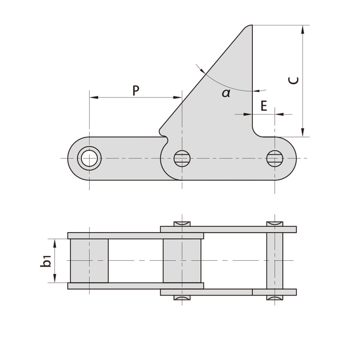 Tariff-free CA550 Agriculture Chain CA550F6 CA550F9 Steel Conveyor Chains With F6 Attachments Made in Vietnam