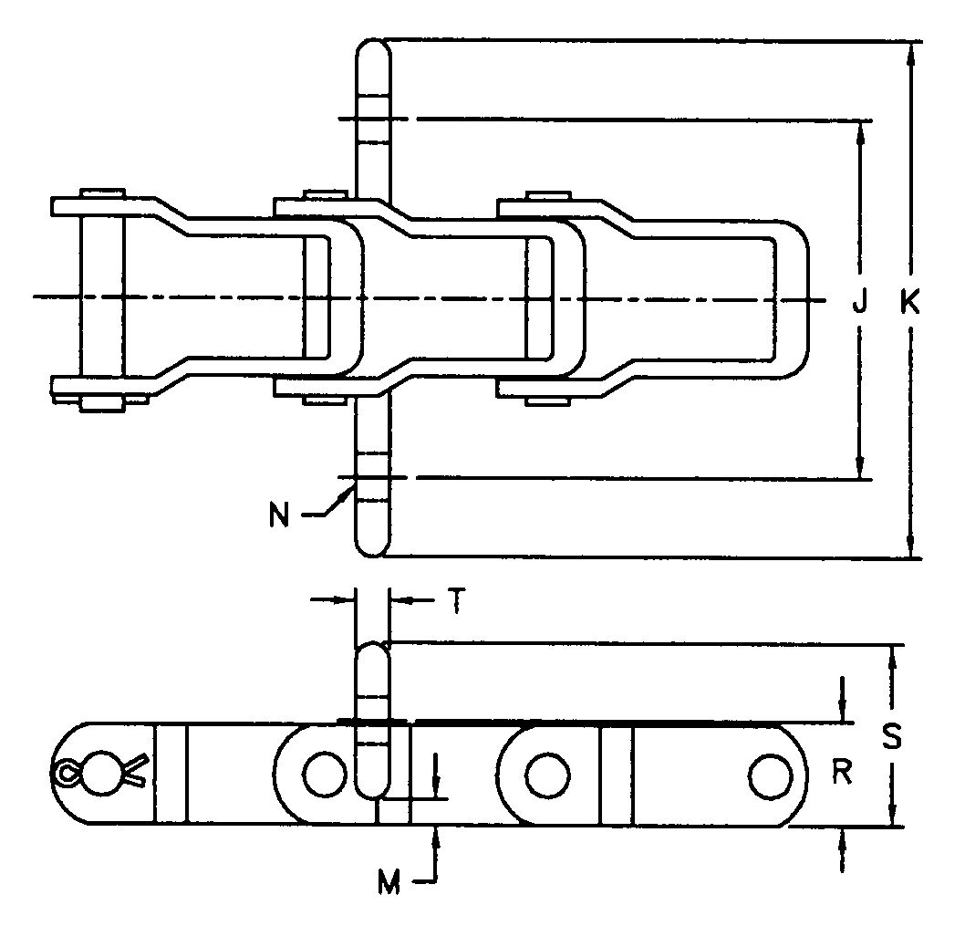 Tariff-free Promotional Various AL662-KG30S Agricultural Steel AL662 Pintle Chain With KG30S Attachment Made in Vietnam