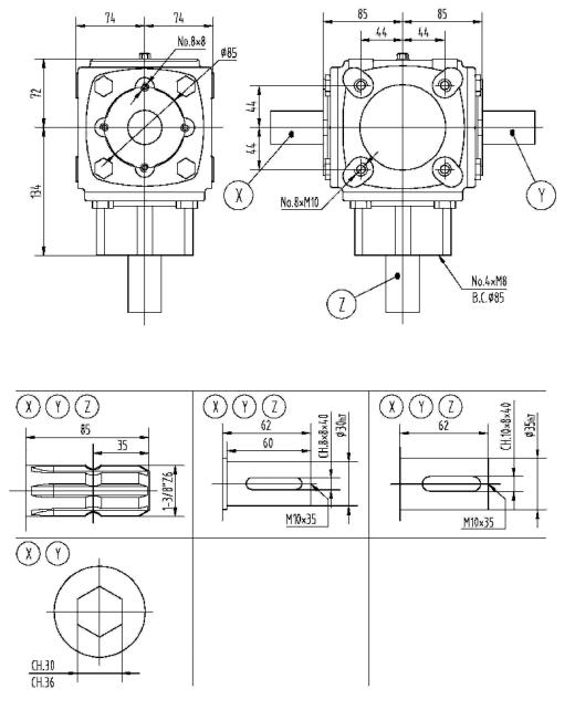 Agricultural 259 Series 30HP Gearbox for Manure Fertilizer Spreader Made in Vietnam