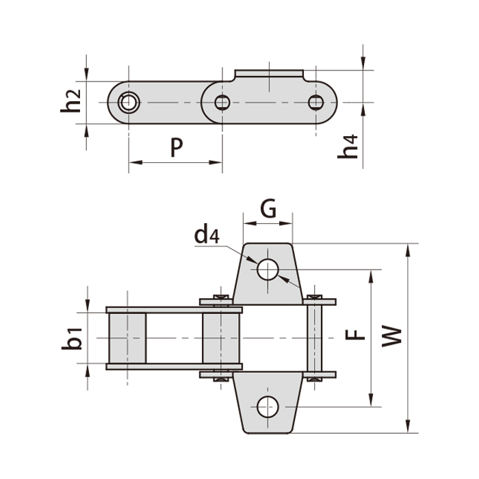 Vietnam-Made Tariff-Free S Type S52F1 S52F13K1 Steel Agricultural Conveyor Roller Chain F1 Attachment Transmission Chains